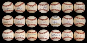 500 Home Run Club Signed Balls Collection of 21 Different Including Mantle and Williams